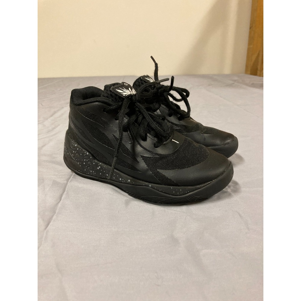 Puma LaMelo Ball MB.02 Basketball Shoes Boys Youth Black Athletic Sneakers - 12C